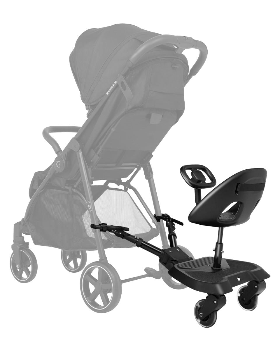 Prancha universal para carrinho de bebé Ally XL Seat, Black Kikkaboo