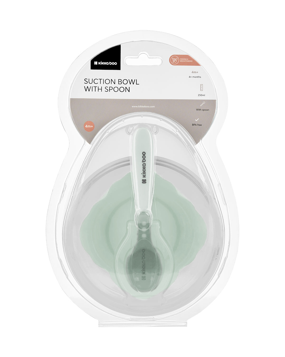 Taça com ventosa e colher Mint