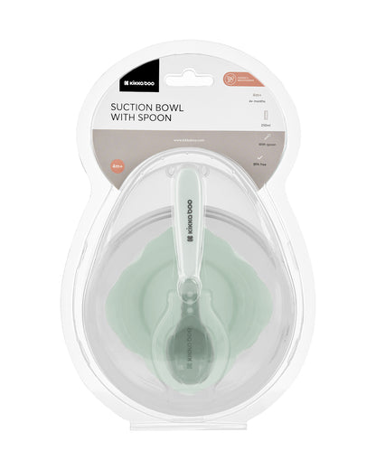 Taça com ventosa e colher Mint