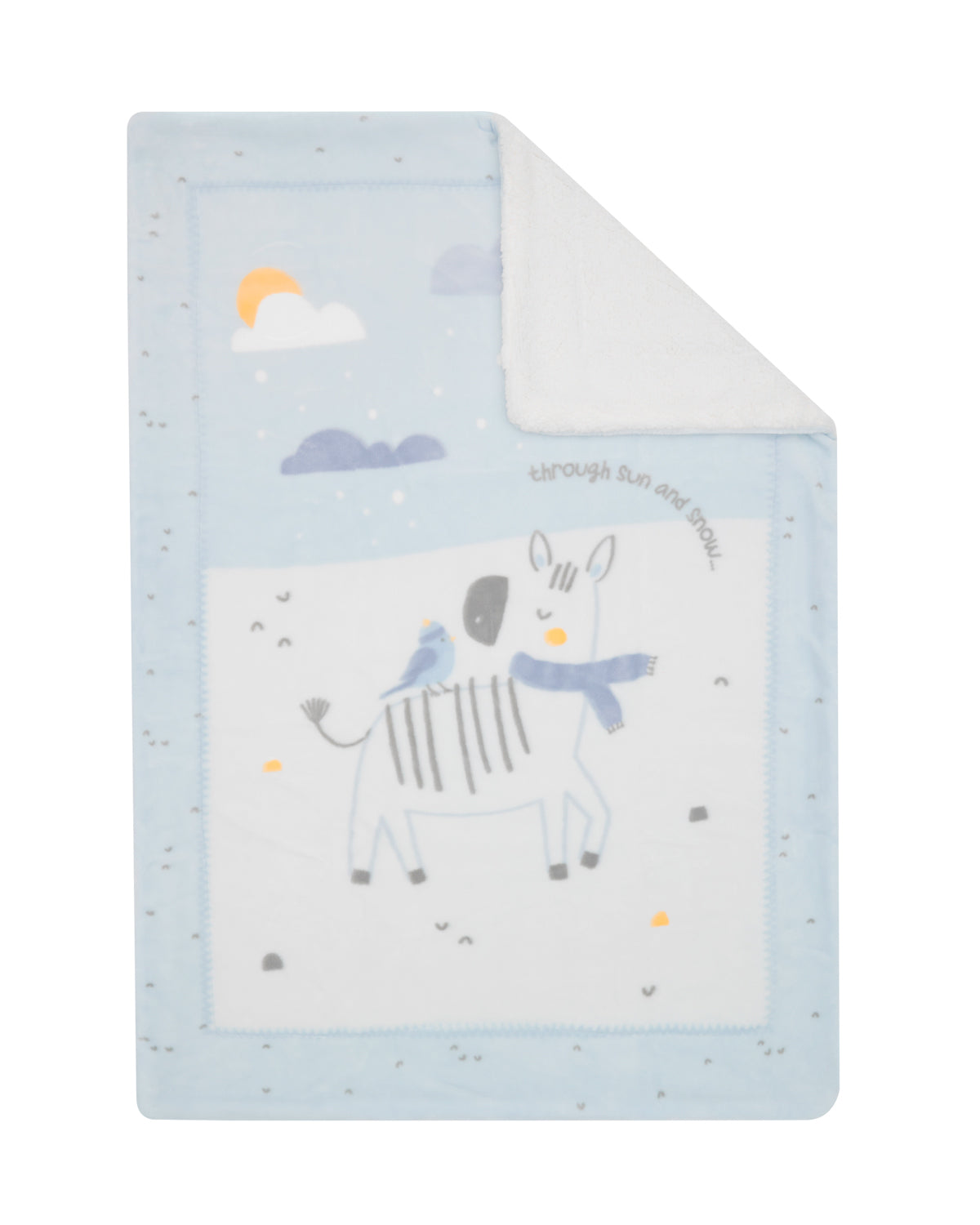 Manta para bebé Sherpa super macia Stripy Friends 80/110 cm