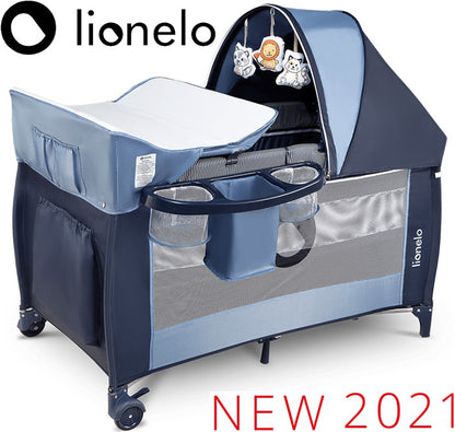 Lionelo - Cama de viagem Sven Plus Blue Navy