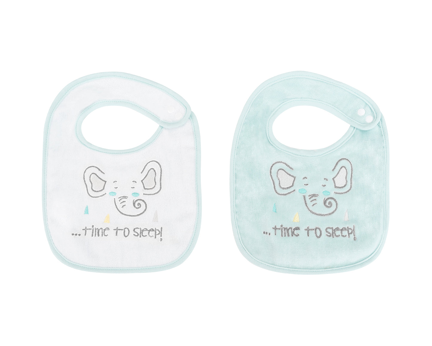 Conjunto de 2 babetes em tecido turco Elephant Time