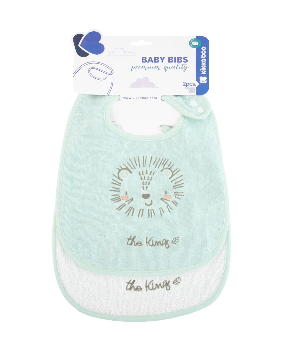 Conjunto de 2 babetes em tecido turco Jungle King