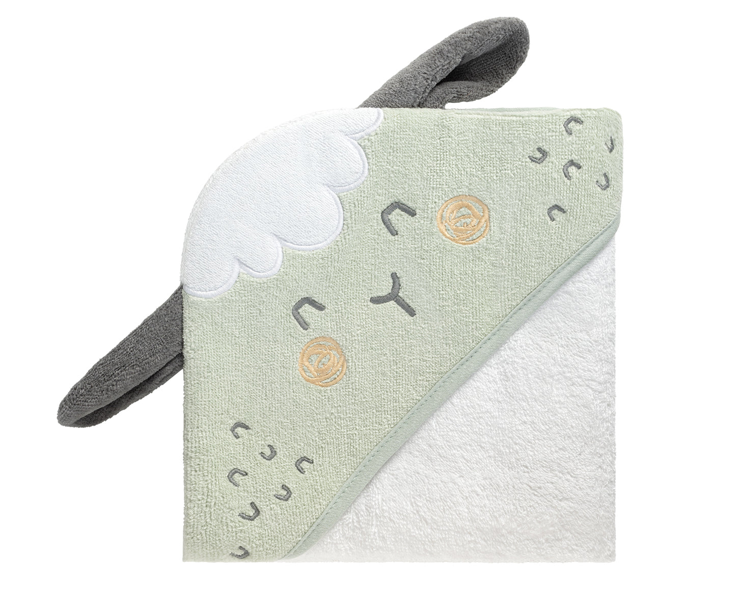 Toalha com capuz Sleepy Sheep 90/90 cm