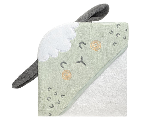 Toalha com capuz Sleepy Sheep 90/90 cm