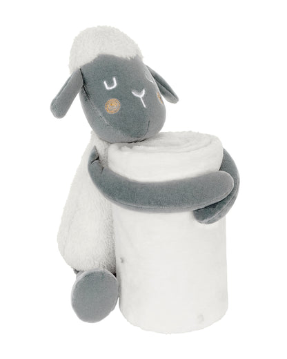 Brinquedo bebé ovelha sonolenta + manta Kikkaboo