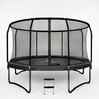 Trampolim com rede e escada 366 cm preto até 150 kg