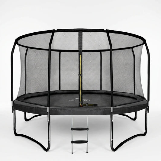 Trampolim com rede e escada 366 cm preto até 150 kg