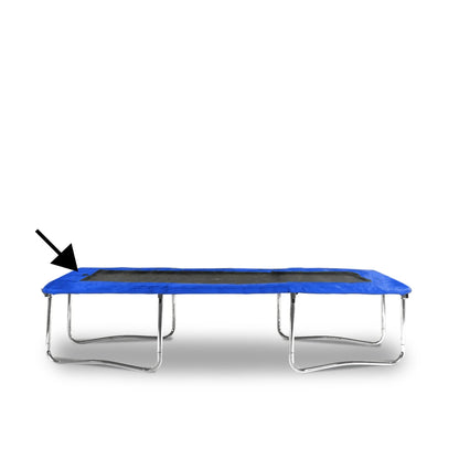 Proteção de molas para trampolim retangular 150x200 cm azul