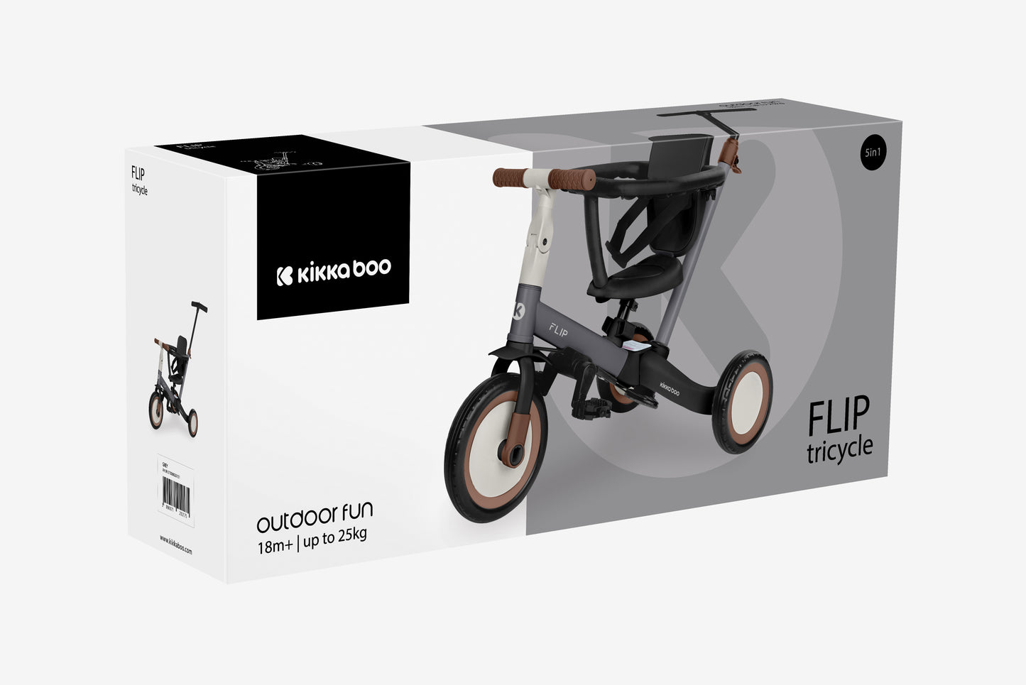 Triciclo Flip 5 em 1 Cinza