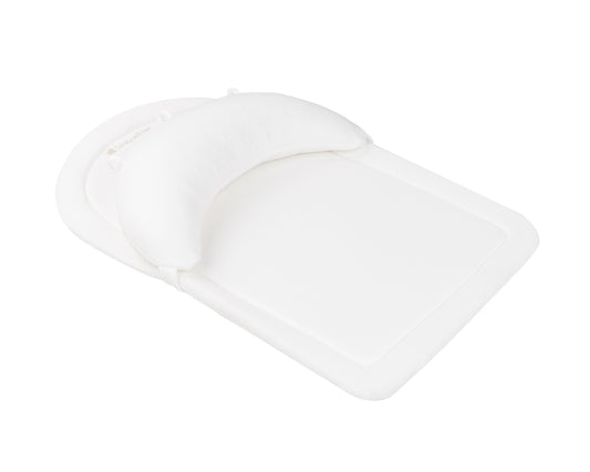 Almofada de espuma viscoelástica Airknit para brincadeiras Tummy Time, branco