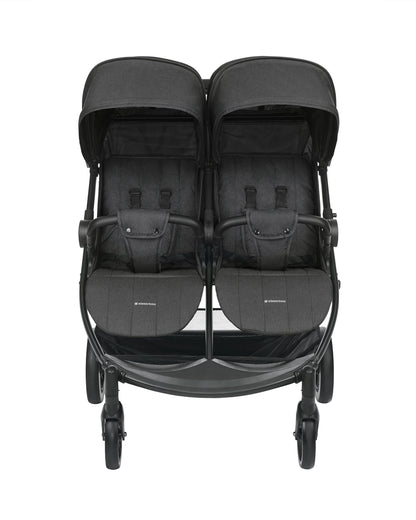 Carrinho de bebé de Gémeos Happy 2 Black