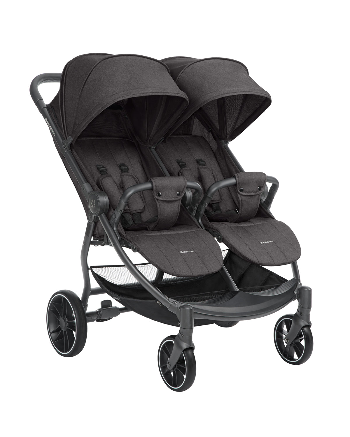Carrinho de bebé de Gémeos Happy 2 cinzento escuro