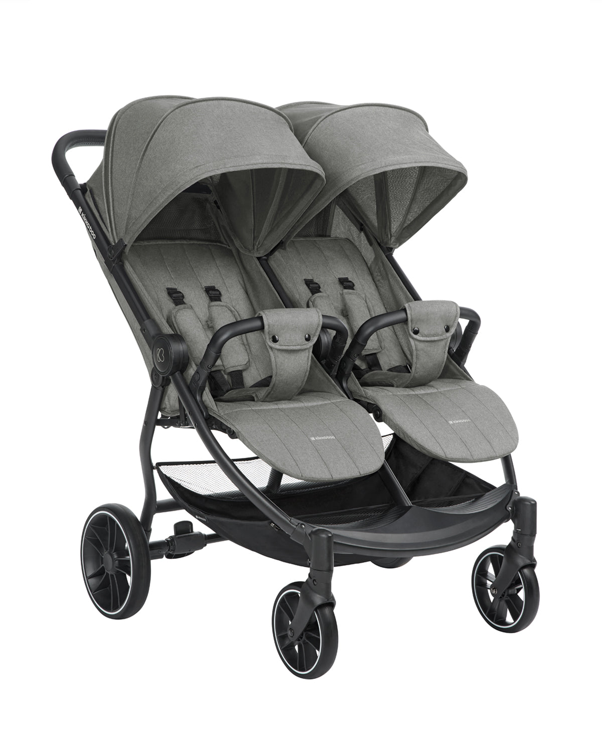 Carrinho de bebé de Gémeos Happy 2 cinza claro
