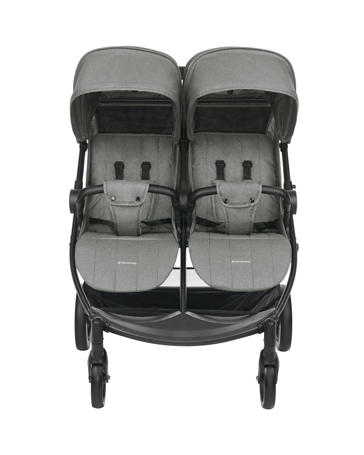 Carrinho de bebé de Gémeos Happy 2 cinza claro