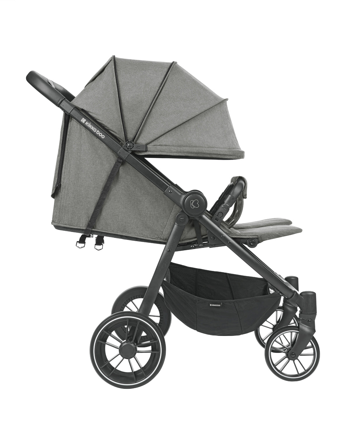 Carrinho de bebé de Gémeos Happy 2 cinza claro