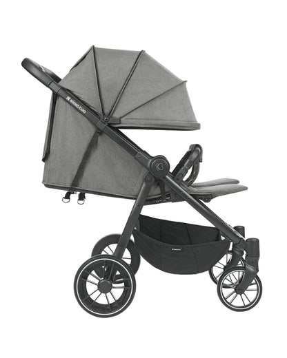 Carrinho de bebé de Gémeos Happy 2 cinza claro