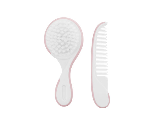 Pente e presilha utilitários rosa