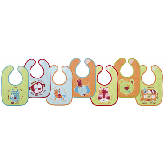 Conjunto de babetes Saro 7 dias com velcro (cj. 7)