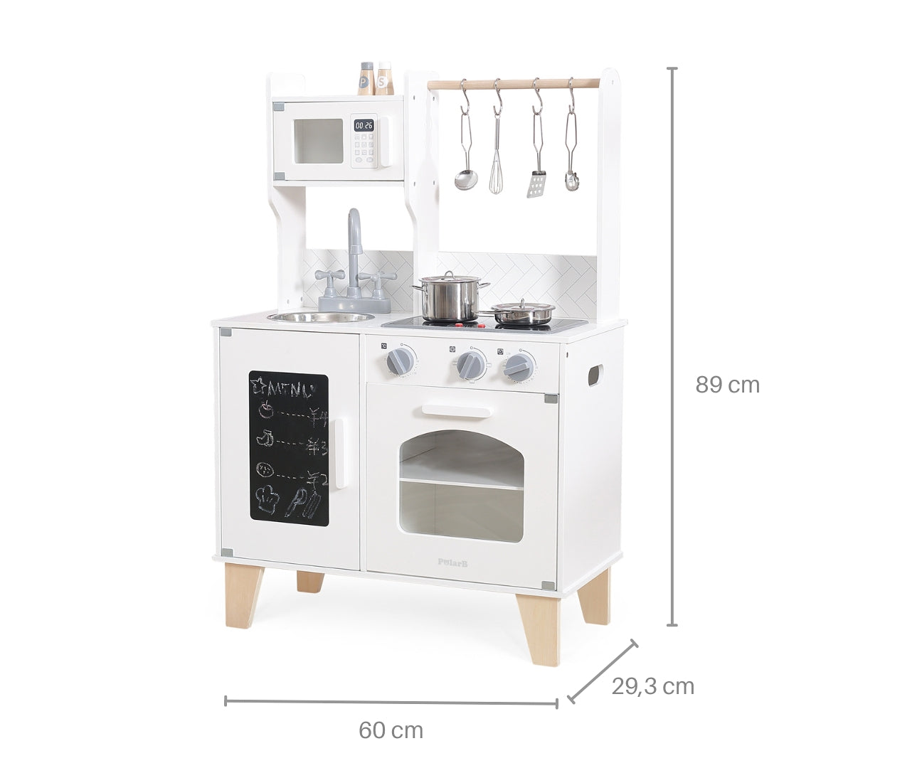 Cozinha Com Quadro Negro Branco Viga
