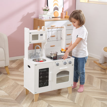Cozinha Com Quadro Negro Branco Viga