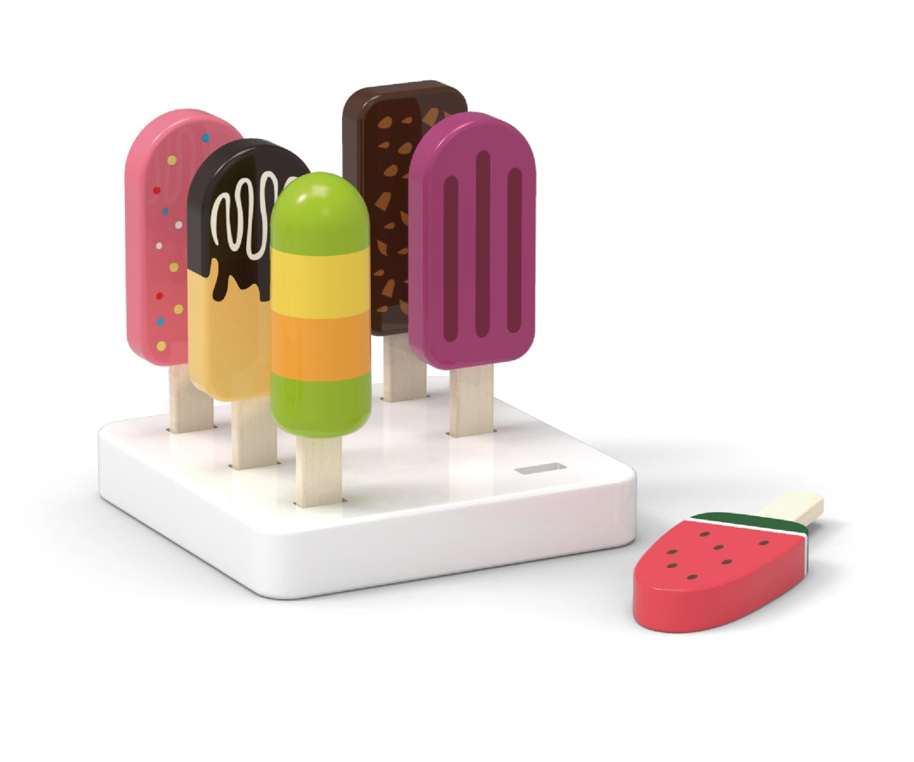 Conjunto De 6 Suportes De Madeira Para Gelados Viga