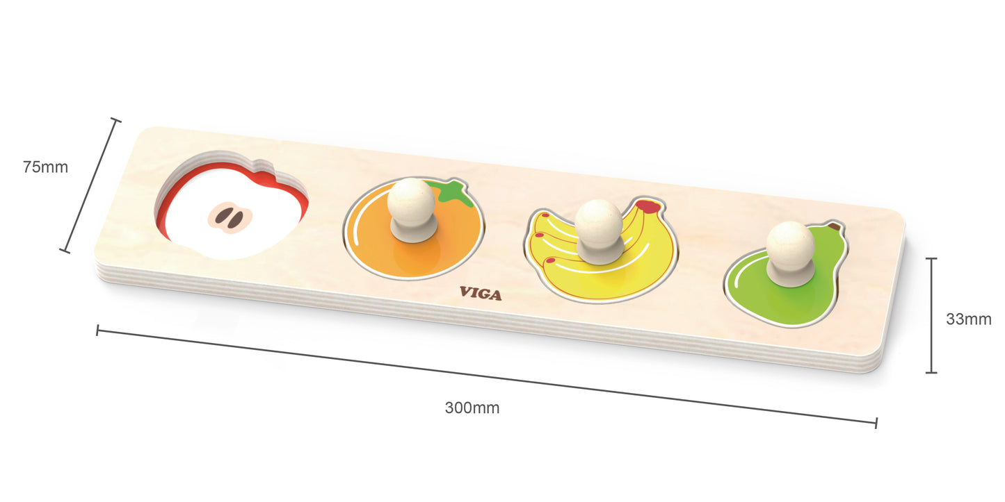 O Primeiro Puzzle Com Pegas Fruta Viga