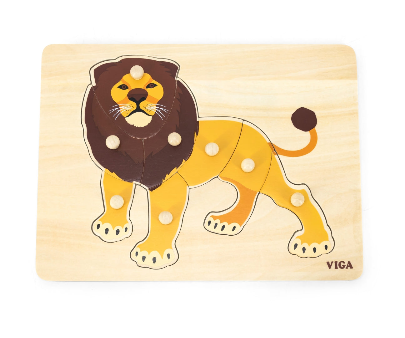Puzzle Com Pegas Leão Viga