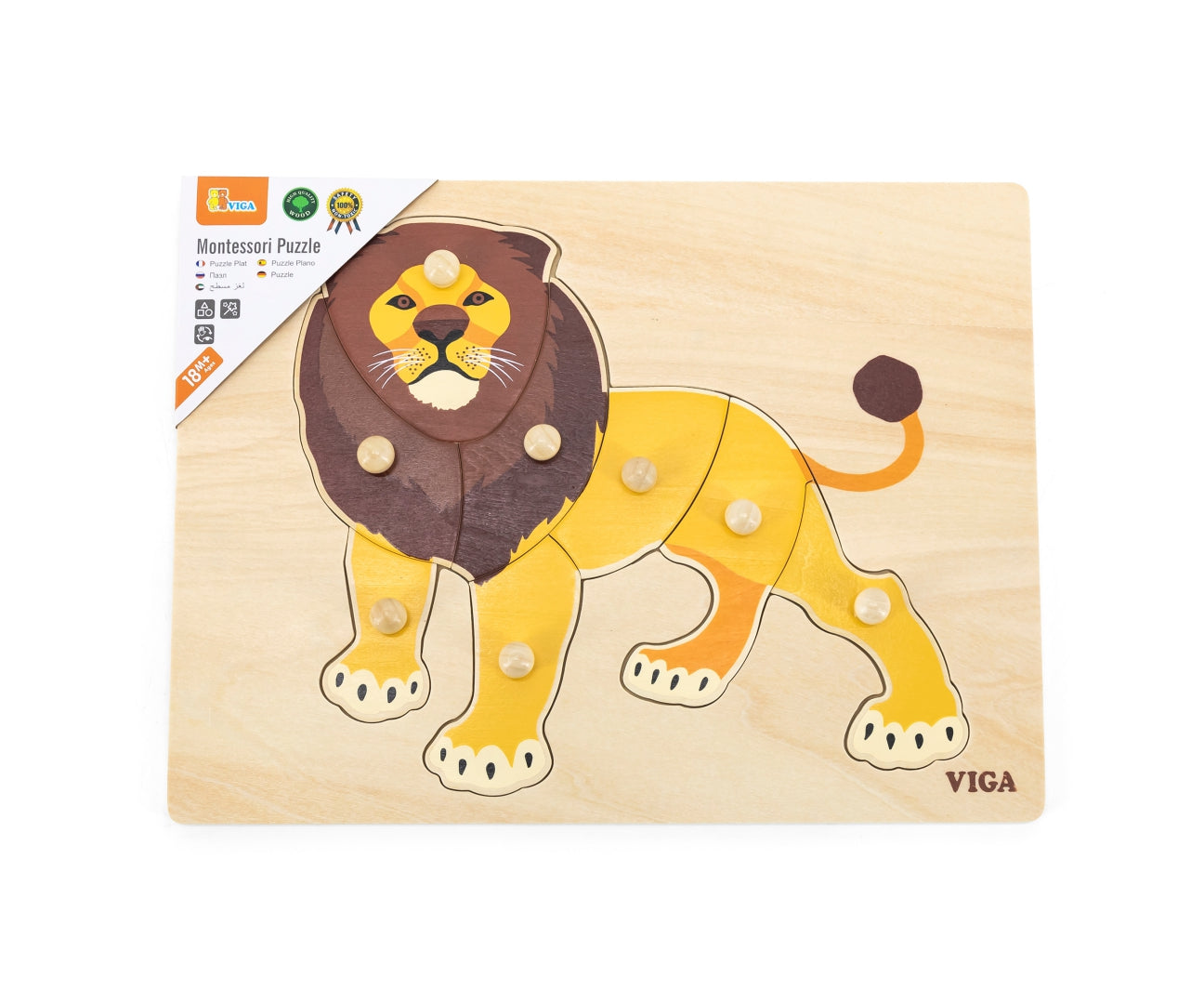 Puzzle Com Pegas Leão Viga