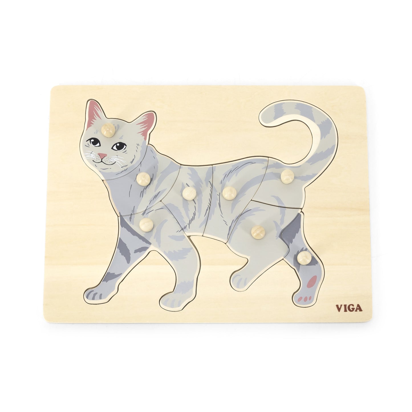 Puzzles Numa Almofada Com Pegas Gato Viga
