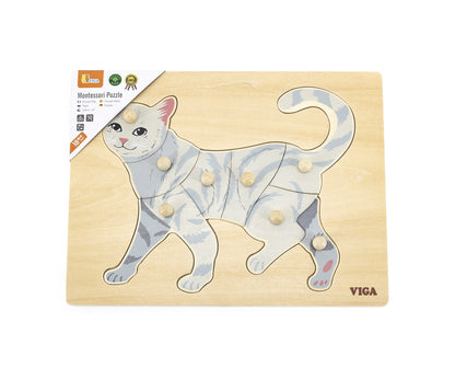 Puzzles Numa Almofada Com Pegas Gato Viga