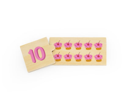 Conjunto De Puzzle Combine Os Números Viga