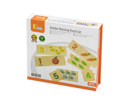 Conjunto De Puzzle Combine Os Números Viga
