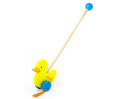 Brinquedo De Empurrar Pato Viga