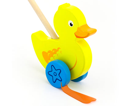 Brinquedo De Empurrar Pato Viga