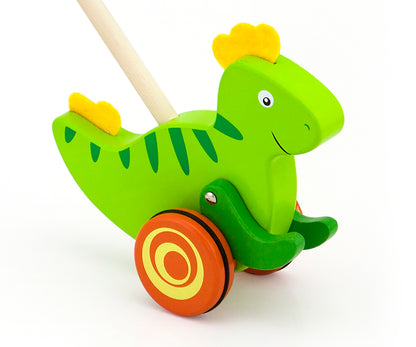 Brinquedo De Empurrar Dinossauro Viga