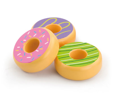 Conjunto De 6 Donuts De Madeira Viga