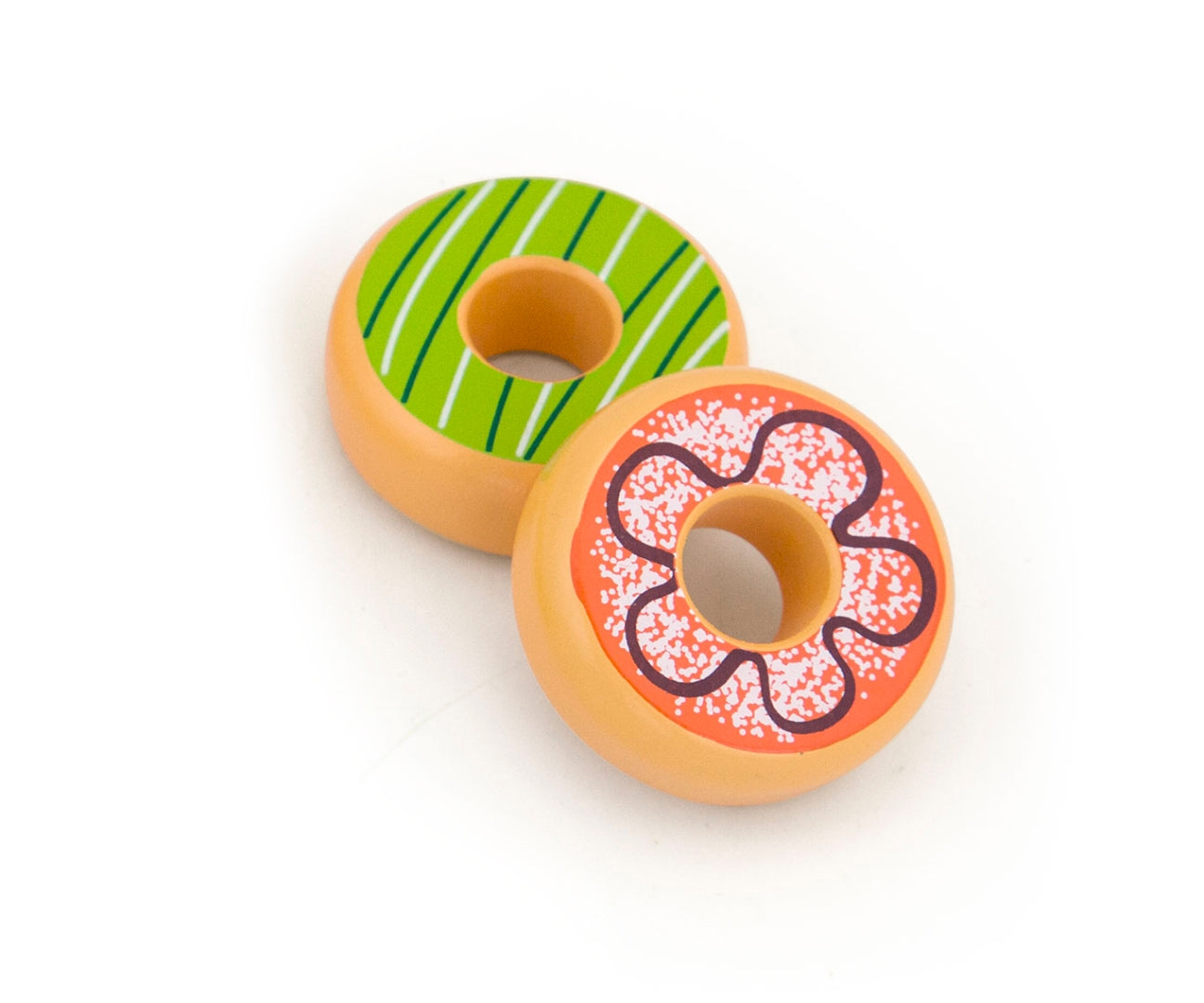 Conjunto De 6 Donuts De Madeira Viga