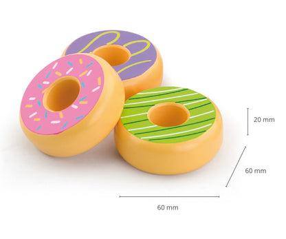 Conjunto De 6 Donuts De Madeira Viga
