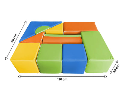 Blocos espuma construção macios 11 peças multicolor