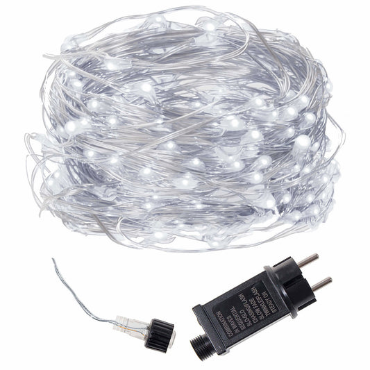 Luzes de Natal 400 LED branco frio 50 m