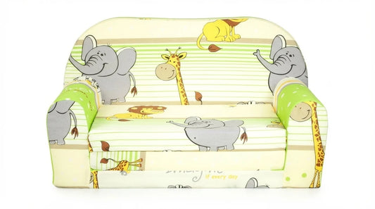 Sofá-cama infantil 2 em 1 85x60 cm animais