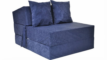Colchão de campismo dobrável 200x70x15 cm azul marinho