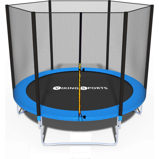 Trampolim Ø244 cm azul com rede até 120 kg