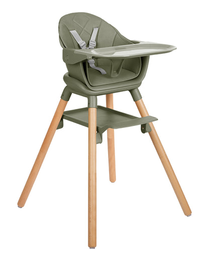 Cadeira de refeição Woody 2 em 1 Green  Kikkaboo