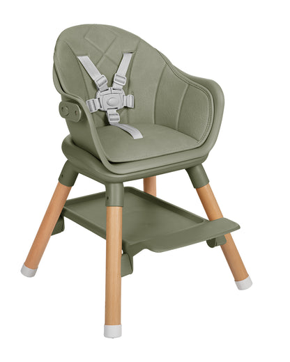 Cadeira de refeição Woody 2 em 1 Green  Kikkaboo