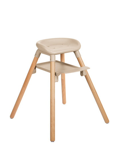 Cadeira de refeição 2 em 1 Woody Bege Kikkaboo