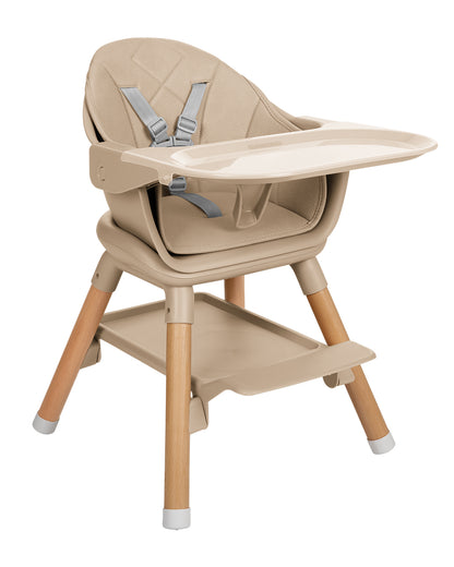 Cadeira de refeição 2 em 1 Woody Bege Kikkaboo