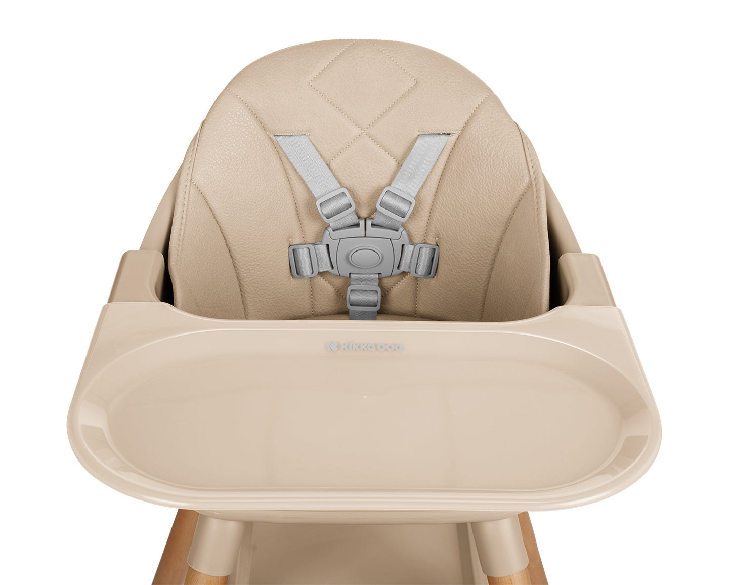 Cadeira de refeição 2 em 1 Woody Bege Kikkaboo