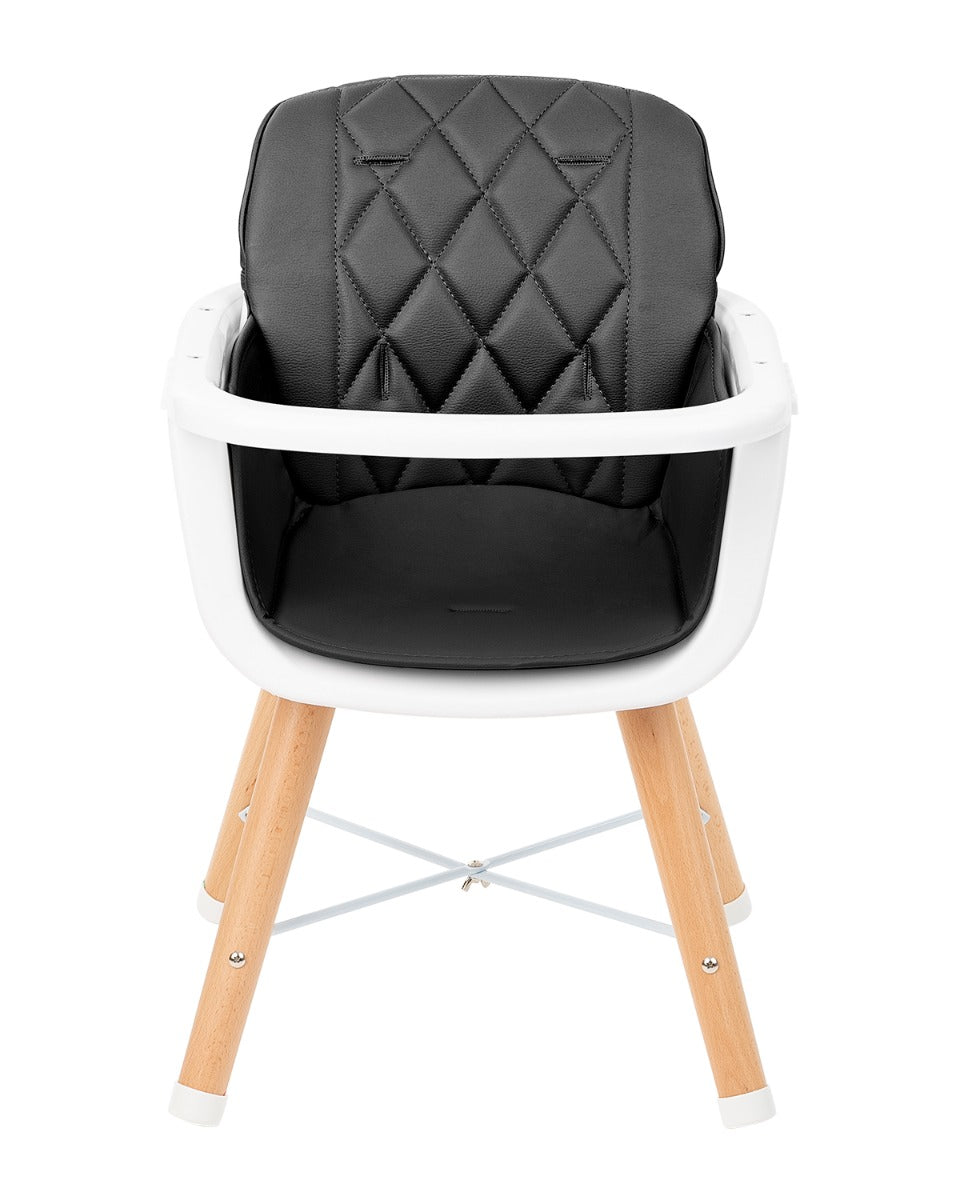 Cadeira de refeição Woody 2 em 1 preta